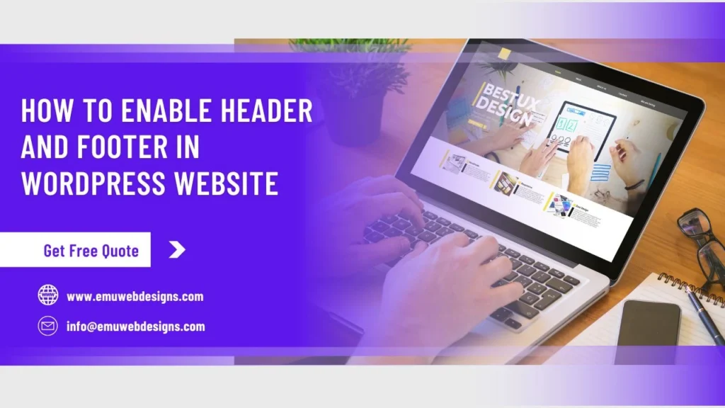 How to enable header and footer in Wordpress website_